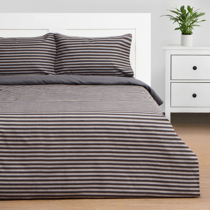 Постельное бельё Этель евро Strip 200х215 см,225х240 см,50х70&plusmn; 3 см - 2 шт, новосатин