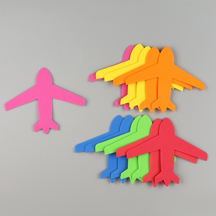 Набор фигурок из EVA Набор фигурок из EVA "Самолет", 12 шт, цвет МИКС