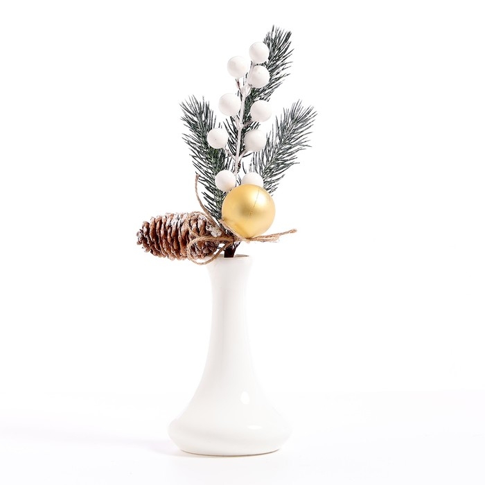 Новогодний декор «Зимняя сказка», веточка, 30 × 11 × 5 см Новогодний декор «Зимняя сказка», веточка, 30 × 11 × 5 см