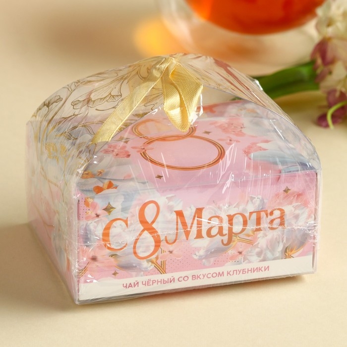 Чай чёрный &laquo;С 8 Марта&raquo; вкус: клубника, 50 г.