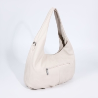 Сумка-мешок на молнии, 3 наружных кармана, цвет молочный Сумка-мешок на молнии, 3 наружных кармана, цвет молочный