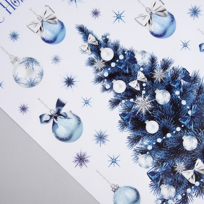 Наклейки новогодние на окна, виниловые &laquo;Праздник&raquo;, многоразовые, 20 х 34.5 см, Новый год