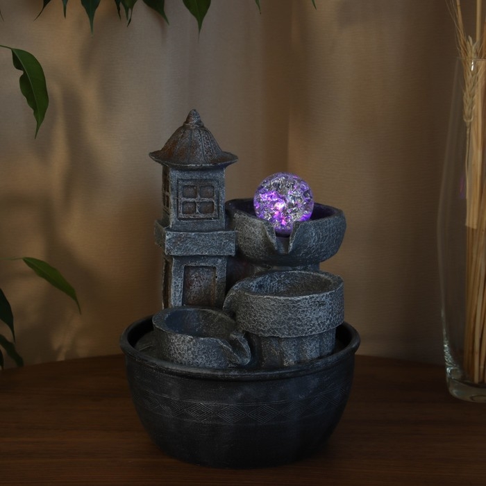 Фонтан "Ксандер" домик, 28х16 см (с подсветкой)