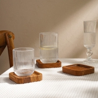 Набор тарелок - подставок из дуба Sima-Land Home, 10&times;10&times;2 см, 3 шт