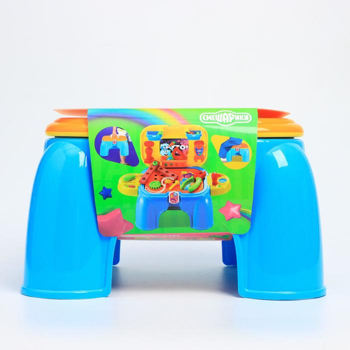 Набор строителя с инструментами игровой "Стульчик - чемоданчик", СМЕШАРИКИ