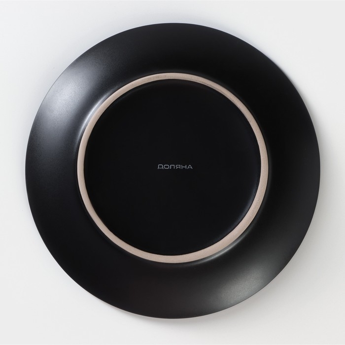 Тарелка керамическая десертная Доляна &laquo;Глянец&raquo;, d=20 см, цвет синий