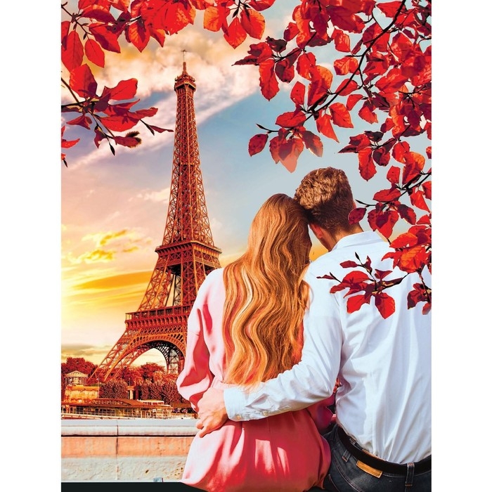 Алмазная мозаика с частичным заполнением на холсте &laquo;Париж&raquo;, 15 х 21 см