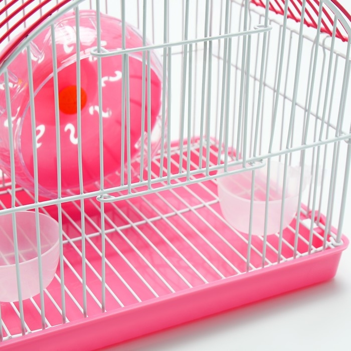 Клетка для грызунов укомплектованная RT-2c, 23 х 16,5 х 20 см, розовая