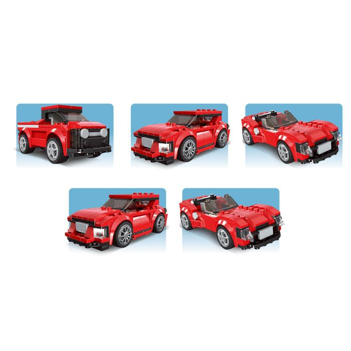 Конструктор блочный «Спорткар», 217 деталей, 10 вариантов сборки Конструктор блочный «Спорткар», 217 деталей, 10 вариантов сборки