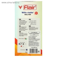 Ручка шариковая Flair Writo-Meter DX узел-игла 0.6, (пишет 10 км), шкала на стержне, синий Ручка шариковая Flair Writo-Meter DX узел-игла 0.6, (пишет 10 км), шкала на стержне, синий