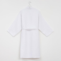 Халат вафельный мужской удлиненный Этель "Boho" размер 46-48, цвет белый, 100% хлопок, 290 г/м2