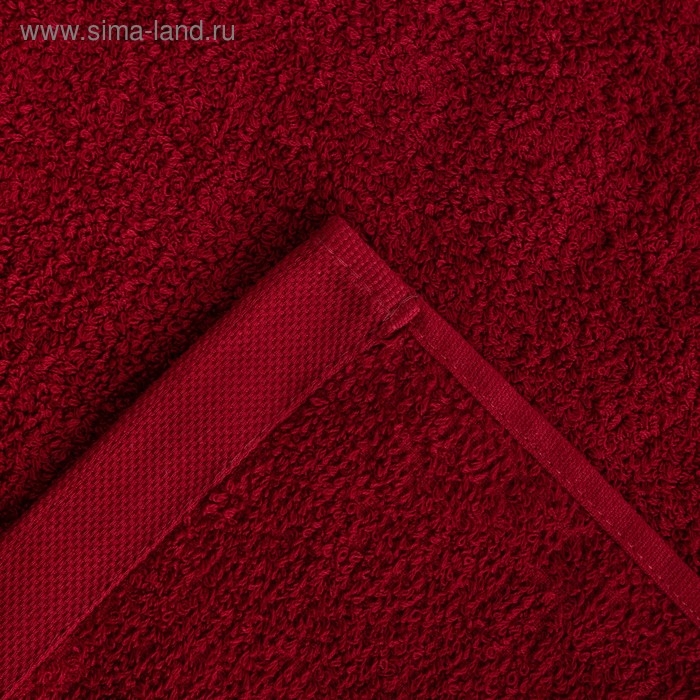 Полотенце махровое Этель &laquo;Терри&raquo; 70x140 см, бордовый