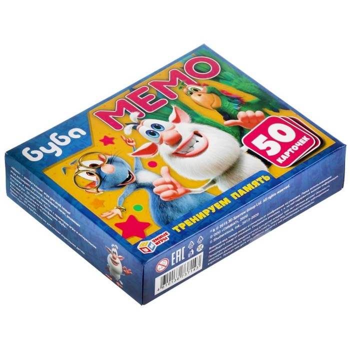 Игра карточная Мемо &laquo;Буба&raquo;, 50 карточек 65х95 мм