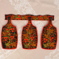 Набор Доски 3 шт и держатель 48×33×1 см хохлома Набор Доски 3 шт и держатель 48×33×1 см хохлома