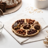 Менажница Доляна «Соты», 19×19×1,3 см, бамбук Менажница Доляна «Соты», 19×19×1,3 см, бамбук