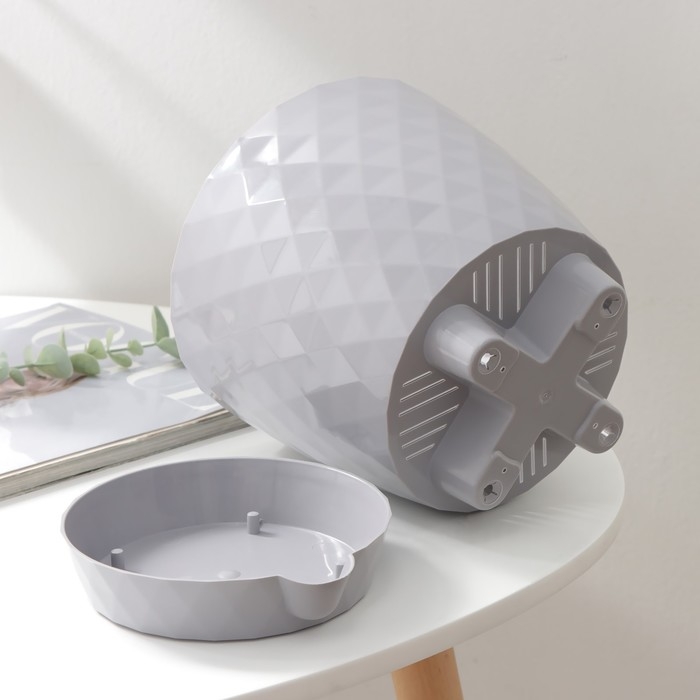 Горшок для цветов с прикорневым поливом &laquo;Румба&raquo;, 3 л, цвет серый