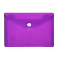 Набор из 5 штук, папка-конверт на кнопке, А6, 180 мкм, рифлёная, флуоресцентная, 5 цветов