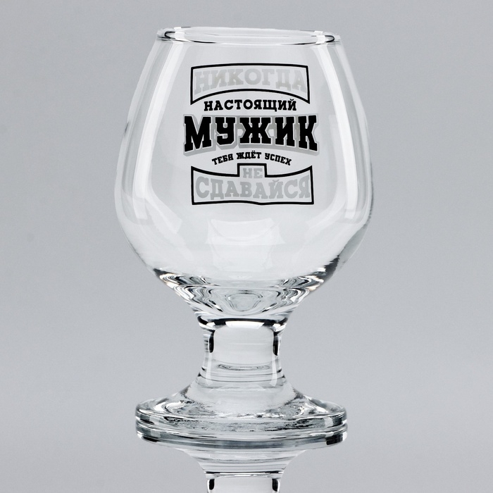 Подарочный набор бокалов для коньяка &laquo;Никогда не сдавайся&raquo;, 265 мл