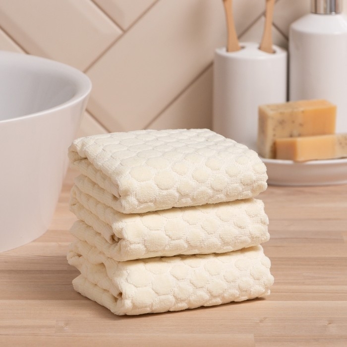 Полотенце махровое Love Life &laquo;Комфорт&raquo; 30х50 см, молочный, 100% хл, 500 гр/м2