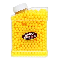 Пульки 6 мм пластиковые, 1500 шт., жёлтые, в банке Пульки 6 мм пластиковые, 1500 шт., жёлтые, в банке