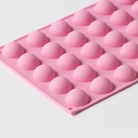 Форма для выпечки Доляна «Полусферы», силикон, 30×17,5 см, 35 ячеек (d=2,5), цвет МИКС Форма для выпечки Доляна «Полусферы», силикон, 30×17,5 см, 35 ячеек (d=2,5), цвет МИКС