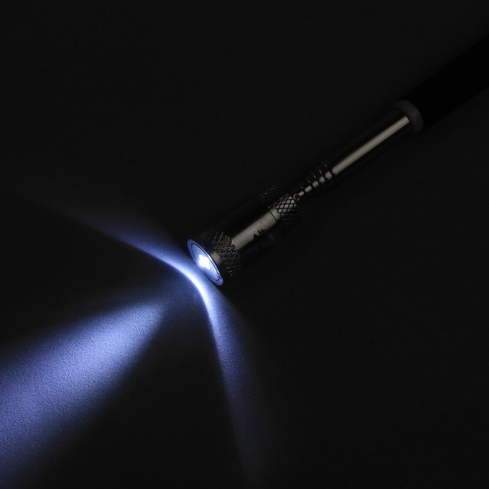 Магнит телескопический с фонариком ТУНДРА, диаметр 17 мм, 190 - 800 мм, до 2 кг Магнит телескопический с фонариком ТУНДРА, диаметр 17 мм, 190 - 800 мм, до 2 кг