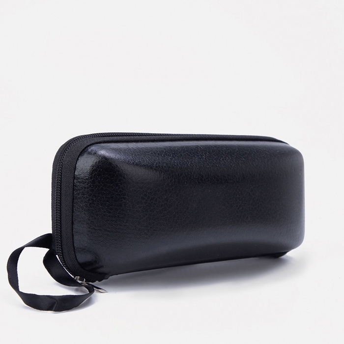 Футляр для очков на молнии, длина 16 см, цвет чёрный Футляр для очков на молнии, длина 16 см, цвет чёрный