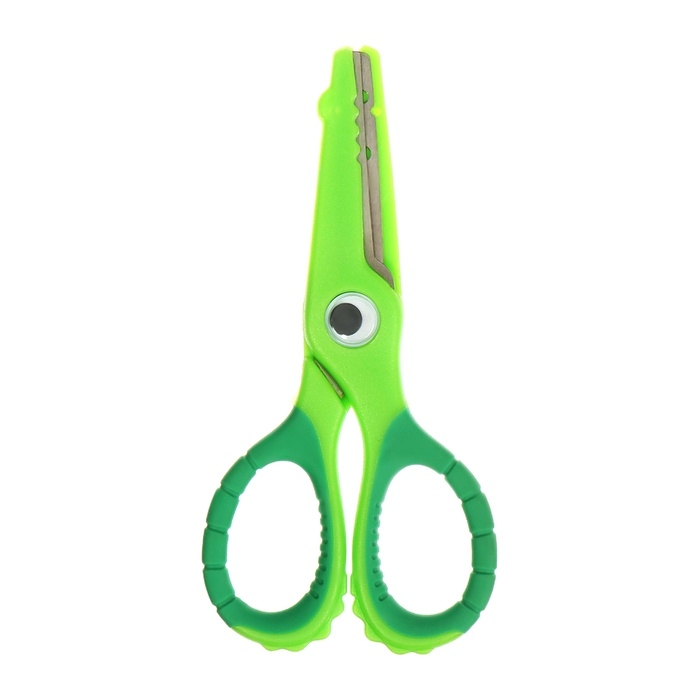 Ножницы 13,5см прорезиненные ручки, закругленные концы лезвий, Крокодил зеленый CALLIGRATA 1058294 Ножницы 13,5см прорезиненные ручки, закругленные концы лезвий, Крокодил зеленый CALLIGRATA 1058294