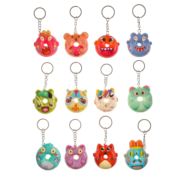 Мялка-сквиш &laquo;Страшилки&raquo;, на брелоке, цвет МИКС