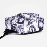 Рюкзак школьный из текстиля на молнии, 3 кармана, цвет чёрный