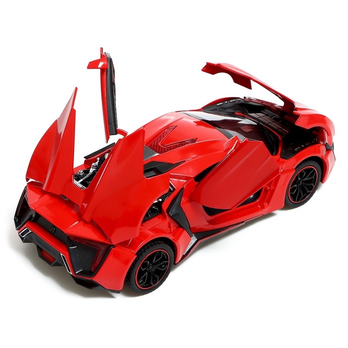 Машина металлическая, 1:24, инерционная, открываются двери, капот, багажник, цвет красный Машина металлическая, 1:24, инерционная, открываются двери, капот, багажник, цвет красный