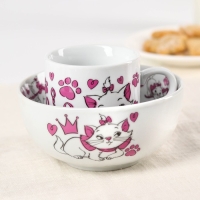 Набор детской посуды, 2 предмета: салатник, кружка "Кошечка Мари", Коты Аристократы Набор детской посуды, 2 предмета: салатник, кружка "Кошечка Мари", Коты Аристократы