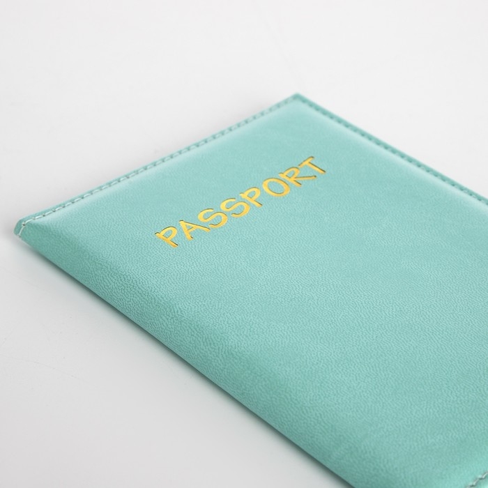 Обложка для паспорта, цвет бирюзовый Обложка для паспорта, цвет бирюзовый