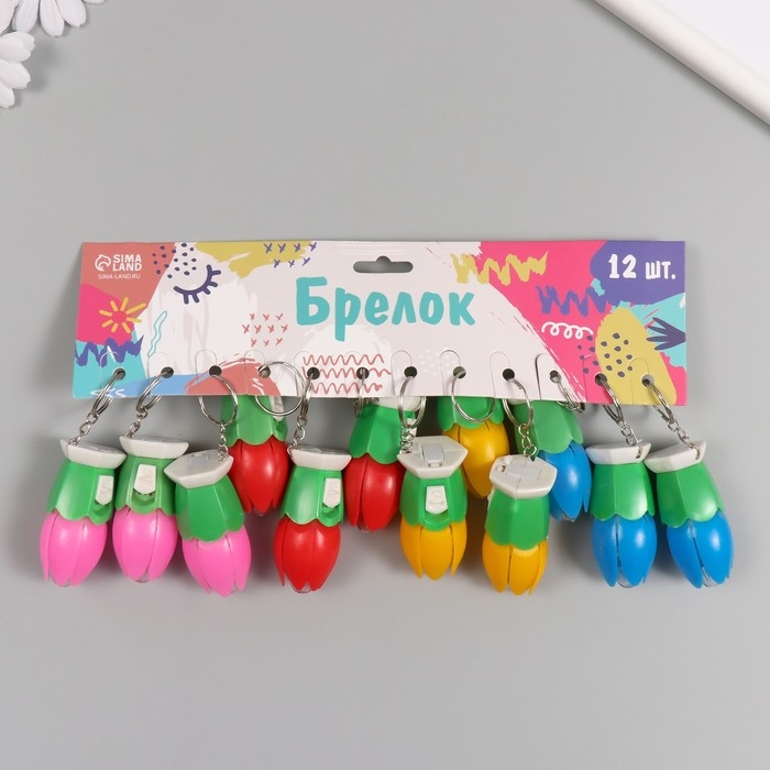 Фонарик свет на кольце "Распустившийся цветок" светит МИКС 3х3х6 см