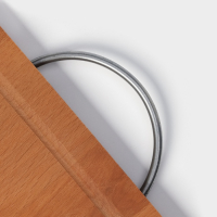 Доскa рaзделочнaя с кровостоком Adelica, метaллическaя ручкa, 35&times;24,5&times;1,8 см, бук