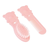 Набор расчесок «Мишка», 2 шт., цвет розовый Набор расчесок «Мишка», 2 шт., цвет розовый
