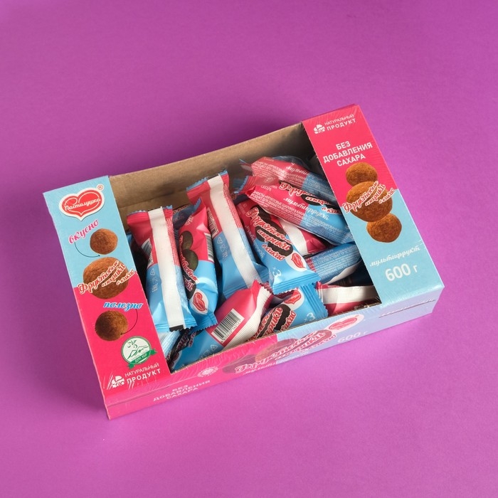 Фруктовые шарики в какао, без сахара, 600г Фруктовые шарики в какао, без сахара, 600г