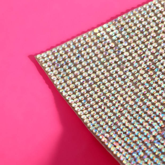Стразы самоклеящиеся на листе, с голографией, d = 2 мм, 40 × 24 см, цвет серебряный Стразы самоклеящиеся на листе, с голографией, d = 2 мм, 40 × 24 см, цвет серебряный
