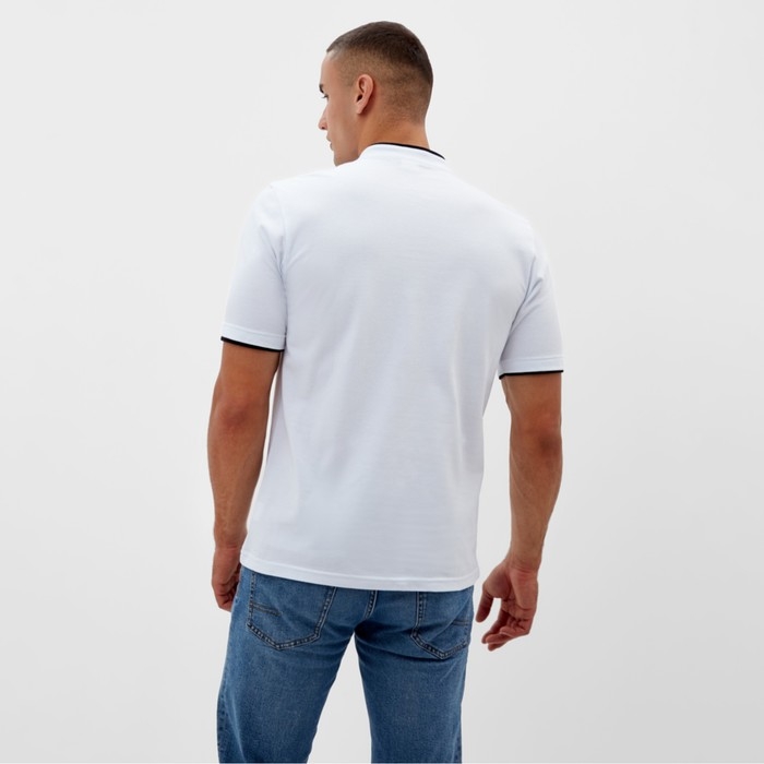 Футболка (поло) мужская MINAKU REGULAR FIT: цвет белый, р-р 48