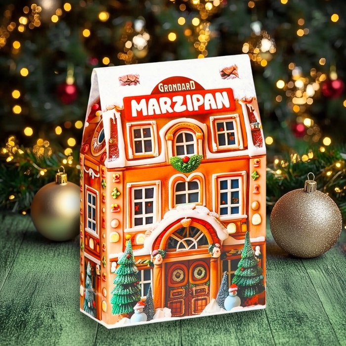 Новый год. Конфеты глазированные марципановые, со вкусом яблока и корицы, 84 г