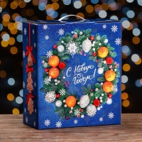 Новый год. Подарочная коробка "Новогодний декор" , 28,5 х 14 х 33 см. Новый год. Подарочная коробка "Новогодний декор" , 28,5 х 14 х 33 см.