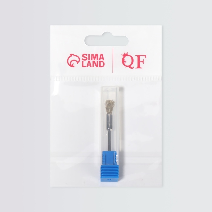 Щётка - браш для чистки фрез, медная, цвет серебристый/золотистый Щётка - браш для чистки фрез, медная, цвет серебристый/золотистый