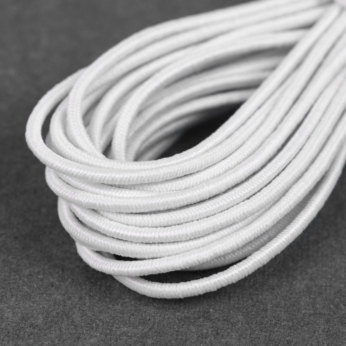 Резинки шляпные, 2 мм, 7 ± 0,5 м, 4 шт, цвет белый Резинки шляпные, 2 мм, 7 ± 0,5 м, 4 шт, цвет белый