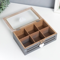 Шкатулка дерево с делениями "Чайная любовь" 16х24х7,5 см Шкатулка дерево с делениями "Чайная любовь" 16х24х7,5 см