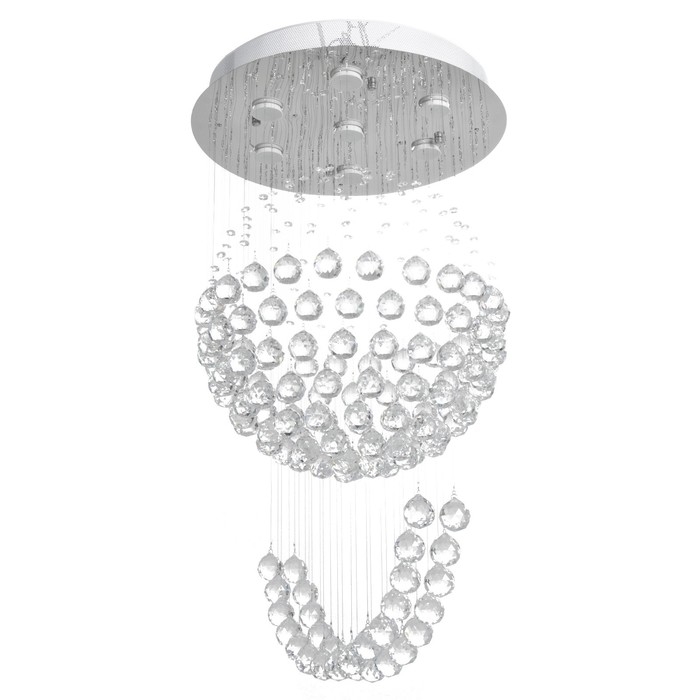 Светильник каскад "Аделисия" 7xLED хром 55х55х93см BayerLux