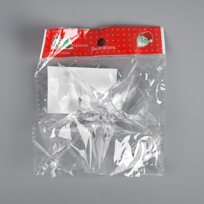 Ёлочная игрушка &laquo;Звезда&raquo;, от батареек, свечение мульти (RGB)