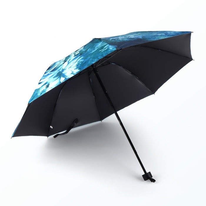 Зонт механический &laquo;Воздушные пионы&raquo;, эпонж, 4 сложения, 8 спиц, R = 48/55 см, D = 110 см, цвет МИКС