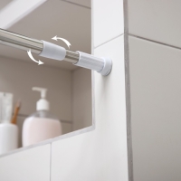 Карниз для ванной Доляна, телескопический, d=3,2 см, 70-120 см, стальной Карниз для ванной Доляна, телескопический, d=3,2 см, 70-120 см, стальной