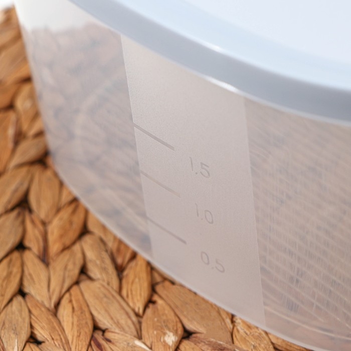 Контейнер для продуктов с мерной шкалой «BioFresh», 2,65 л, прозрачный, крышка микс Контейнер для продуктов с мерной шкалой «BioFresh», 2,65 л, прозрачный, крышка микс