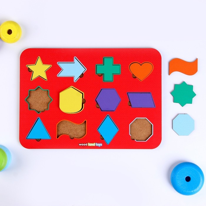 Рамка-вкладыш М. Монтессори «Геометрические фигуры 3» Рамка-вкладыш М. Монтессори «Геометрические фигуры 3»